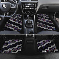 Personalised Taniko Aotearoa Mix Paua Shell Car Mats Niho Taniwha Lilac Glitter