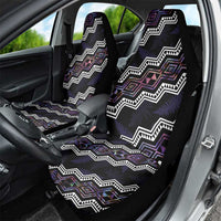 Personalised Taniko Aotearoa Mix Paua Shell Car Seat Cover Niho Taniwha Lilac Glitter LT01 - Polynesian Pride