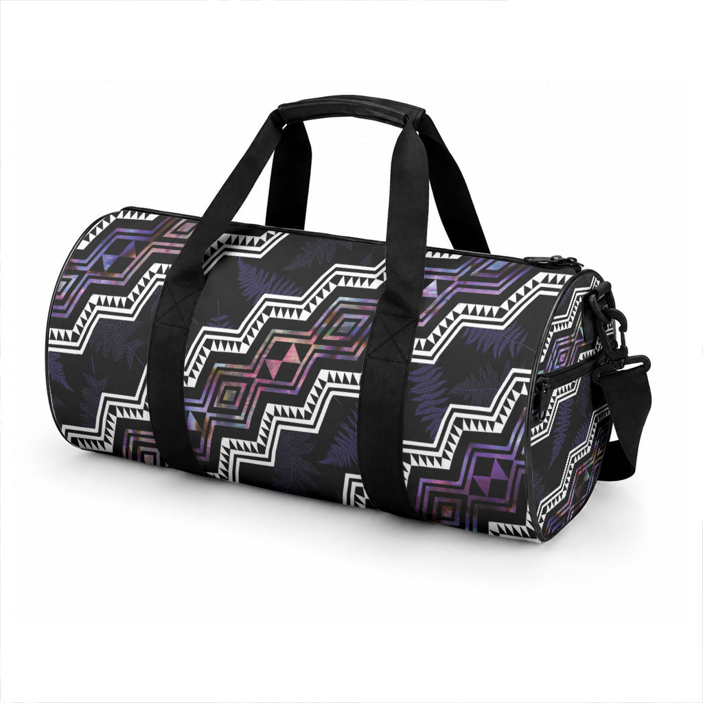 Taniko Aotearoa Mix Paua Shell Duffle Bag Niho Taniwha Lilac Glitter LT01 - Polynesian Pride