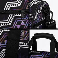 Taniko Aotearoa Mix Paua Shell Duffle Bag Niho Taniwha Lilac Glitter LT01 - Polynesian Pride
