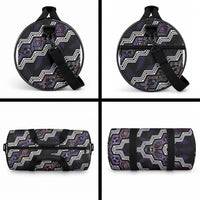 Taniko Aotearoa Mix Paua Shell Duffle Bag Niho Taniwha Lilac Glitter LT01 - Polynesian Pride