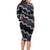 Personalised Taniko Aotearoa Mix Paua Shell Family Matching Long Sleeve Bodycon Dress and Hawaiian Shirt Niho Taniwha Lilac Glitter