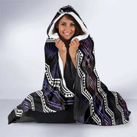 Personalised Taniko Aotearoa Mix Paua Shell Hooded Blanket Niho Taniwha Lilac Glitter