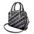 Personalised Taniko Aotearoa Mix Paua Shell Shoulder Handbag Niho Taniwha Lilac Glitter