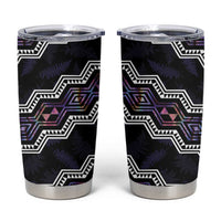 Personalised Taniko Aotearoa Mix Paua Shell Tumbler Cup Niho Taniwha Lilac Glitter
