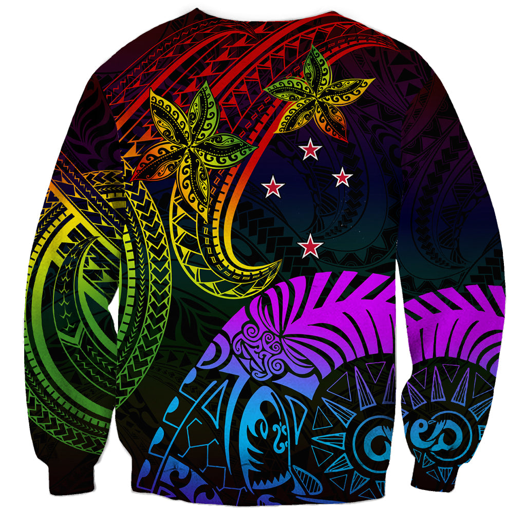 Wellington Pride Sweatshirt Aotearoa Tribal Rainbow Pattern LT01 - Polynesian Pride