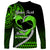 Personalised Hawaii Long Sleeve Shirt Maui Be Strong Kakau Green Version LT01 - Polynesian Pride