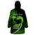 Personalised Hawaii Wearable Blanket Hoodie Maui Be Strong Kakau Green Version LT01 - Polynesian Pride