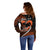 Personalised Hawaii Off Shoulder Sweater Maui Be Strong Kakau Orange Version LT01 - Polynesian Pride