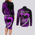 Personalised Hawaii Couples Matching Long Sleeve Bodycon Dress and Long Sleeve Button Shirts Maui Be Strong Kakau Purple Version LT01 - Polynesian Pride