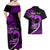 Personalised Hawaii Couples Matching Off Shoulder Maxi Dress and Hawaiian Shirt Maui Be Strong Kakau Purple Version LT01 - Polynesian Pride