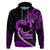 Personalised Hawaii Hoodie Maui Be Strong Kakau Purple Version LT01 Purple - Polynesian Pride