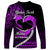 Personalised Hawaii Long Sleeve Shirt Maui Be Strong Kakau Purple Version LT01 - Polynesian Pride