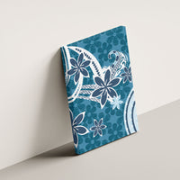 Hawaii Pupuala Plumeria Blue Canvas Wall Art Polynesian Pattern LT01 - Polynesian Pride