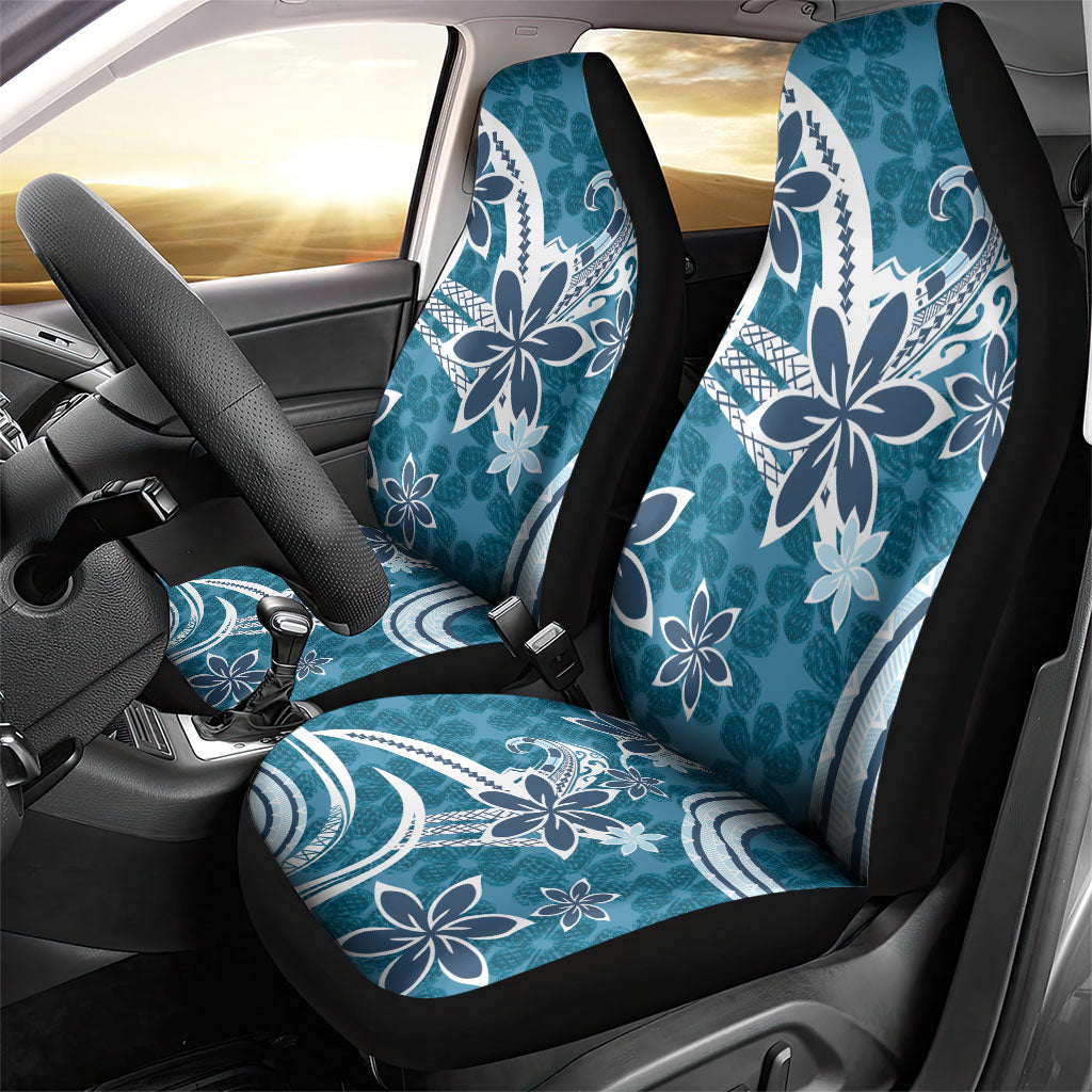 Hawaii Pupuala Plumeria Blue Car Seat Cover Polynesian Pattern LT01 - Polynesian Pride