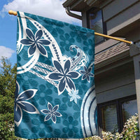 Hawaii Pupuala Plumeria Blue Garden Flag Polynesian Pattern LT01 - Polynesian Pride