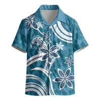 Hawaii Pupuala Plumeria Blue Kid Hawaiian Shirt Polynesian Pattern LT01 - Polynesian Pride