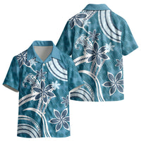 Hawaii Pupuala Plumeria Blue Kid Hawaiian Shirt Polynesian Pattern LT01 - Polynesian Pride
