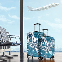 Hawaii Pupuala Plumeria Blue Luggage Cover Polynesian Pattern LT01 - Polynesian Pride