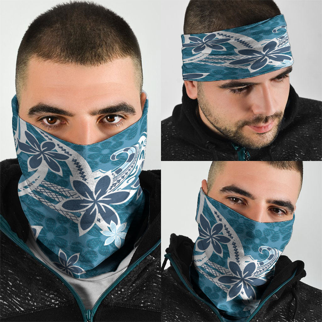 Hawaii Pupuala Plumeria Blue Neck Gaiter Polynesian Pattern LT01 - Polynesian Pride