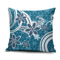 Hawaii Pupuala Plumeria Blue Pillow Cover Polynesian Pattern LT01 Blue - Polynesian Pride