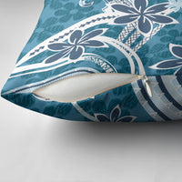 Hawaii Pupuala Plumeria Blue Pillow Cover Polynesian Pattern LT01 - Polynesian Pride