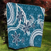 Hawaii Pupuala Plumeria Blue Quilt Polynesian Pattern LT01 - Polynesian Pride