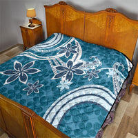 Hawaii Pupuala Plumeria Blue Quilt Polynesian Pattern LT01 - Polynesian Pride