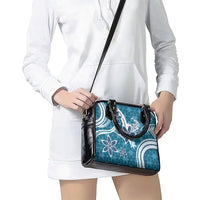 Hawaii Pupuala Plumeria Blue Shoulder Handbag Polynesian Pattern LT01 - Polynesian Pride