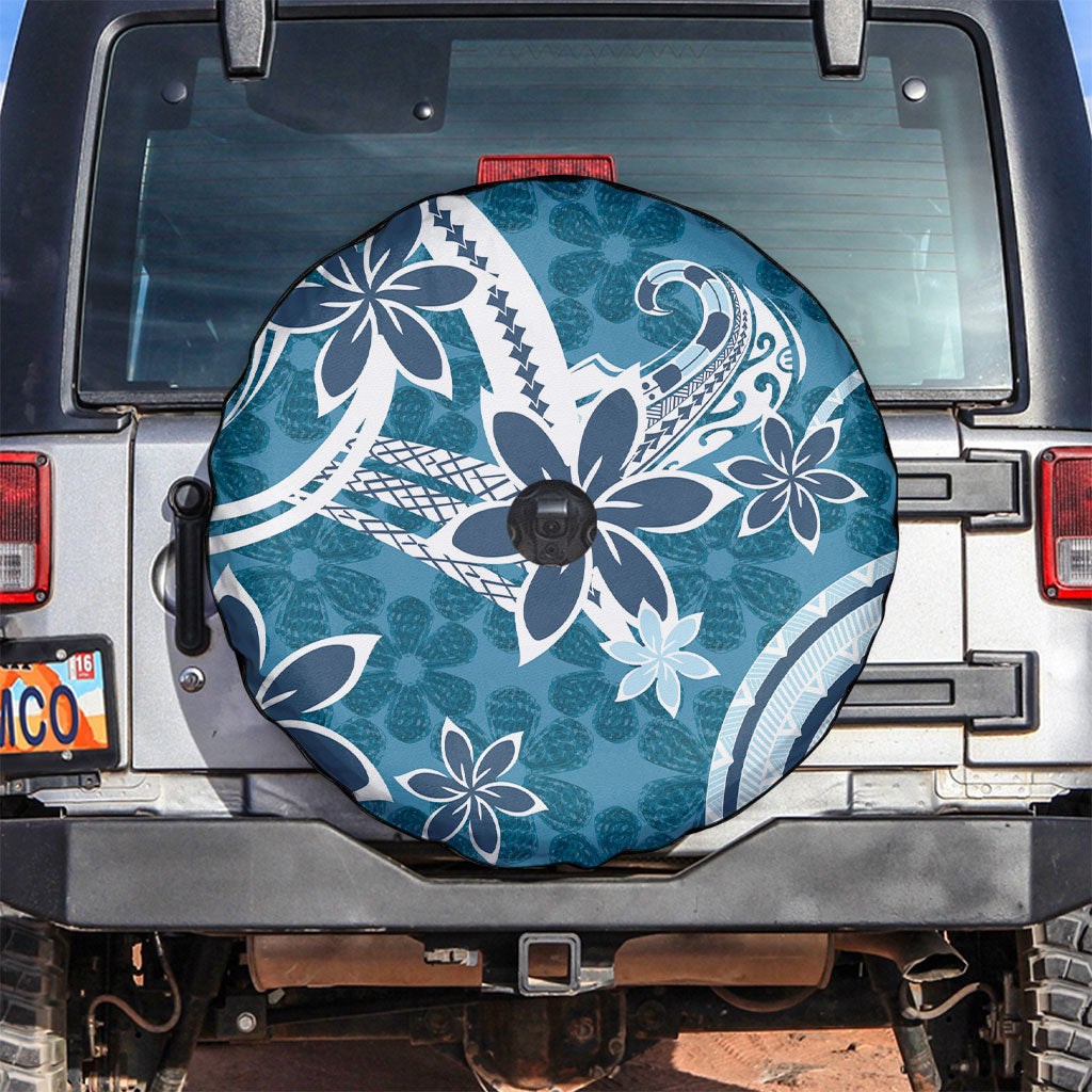 Hawaii Pupuala Plumeria Blue Spare Tire Cover Polynesian Pattern LT01 Blue - Polynesian Pride