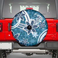 Hawaii Pupuala Plumeria Blue Spare Tire Cover Polynesian Pattern LT01 - Polynesian Pride