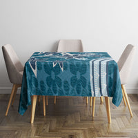 Hawaii Pupuala Plumeria Blue Tablecloth Polynesian Pattern LT01 - Polynesian Pride