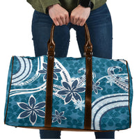 Hawaii Pupuala Plumeria Blue Travel Bag Polynesian Pattern LT01 Blue - Polynesian Pride