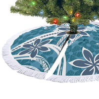 Hawaii Pupuala Plumeria Blue Tree Skirt Polynesian Pattern LT01 - Polynesian Pride