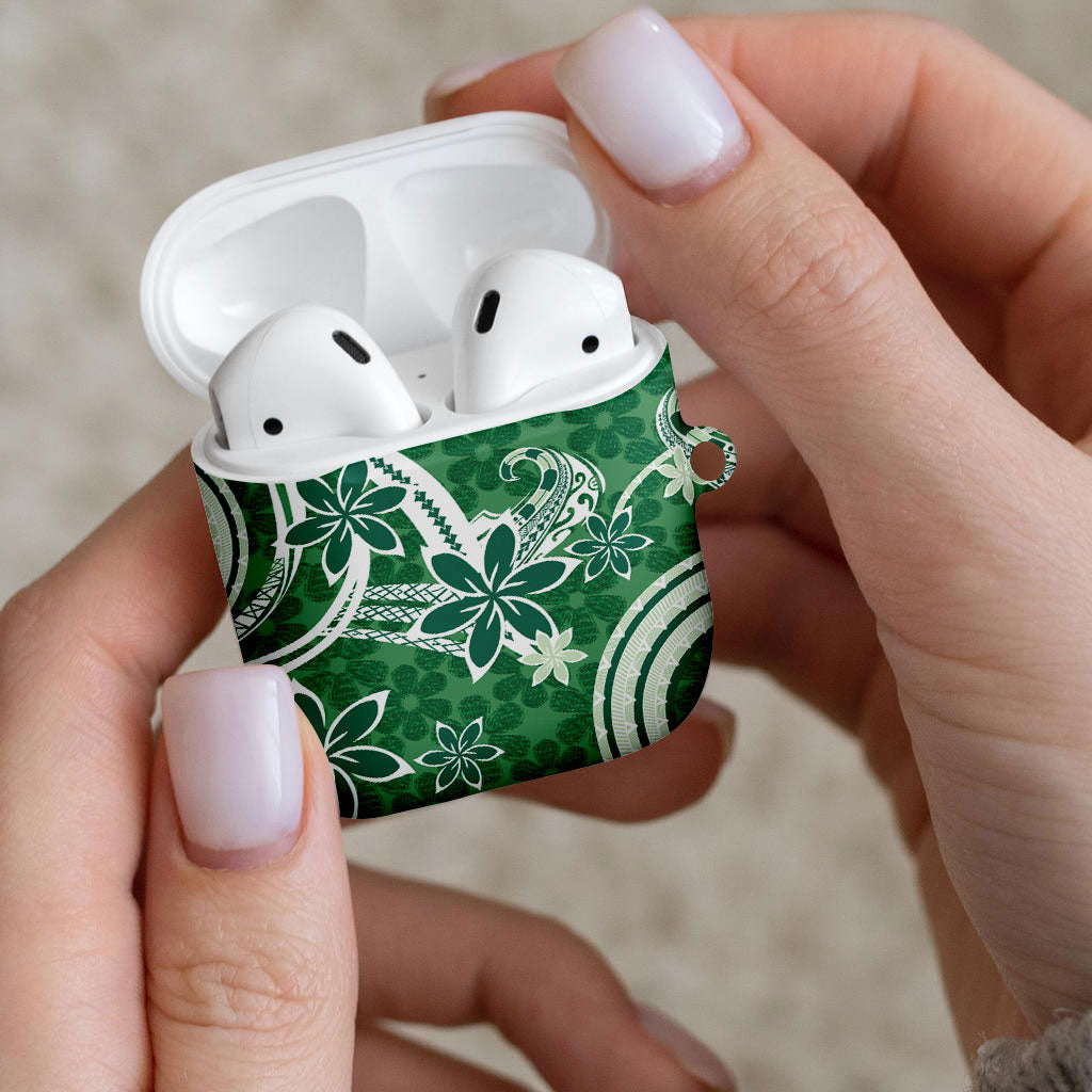 Hawaii Pupuala Plumeria Green AirPods Case Polynesian Pattern LT01 - Polynesian Pride