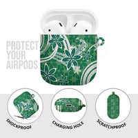 Hawaii Pupuala Plumeria Green AirPods Case Polynesian Pattern LT01 - Polynesian Pride