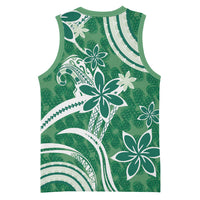 Hawaii Pupuala Plumeria Green Basketball Jersey Polynesian Pattern LT01 - Polynesian Pride