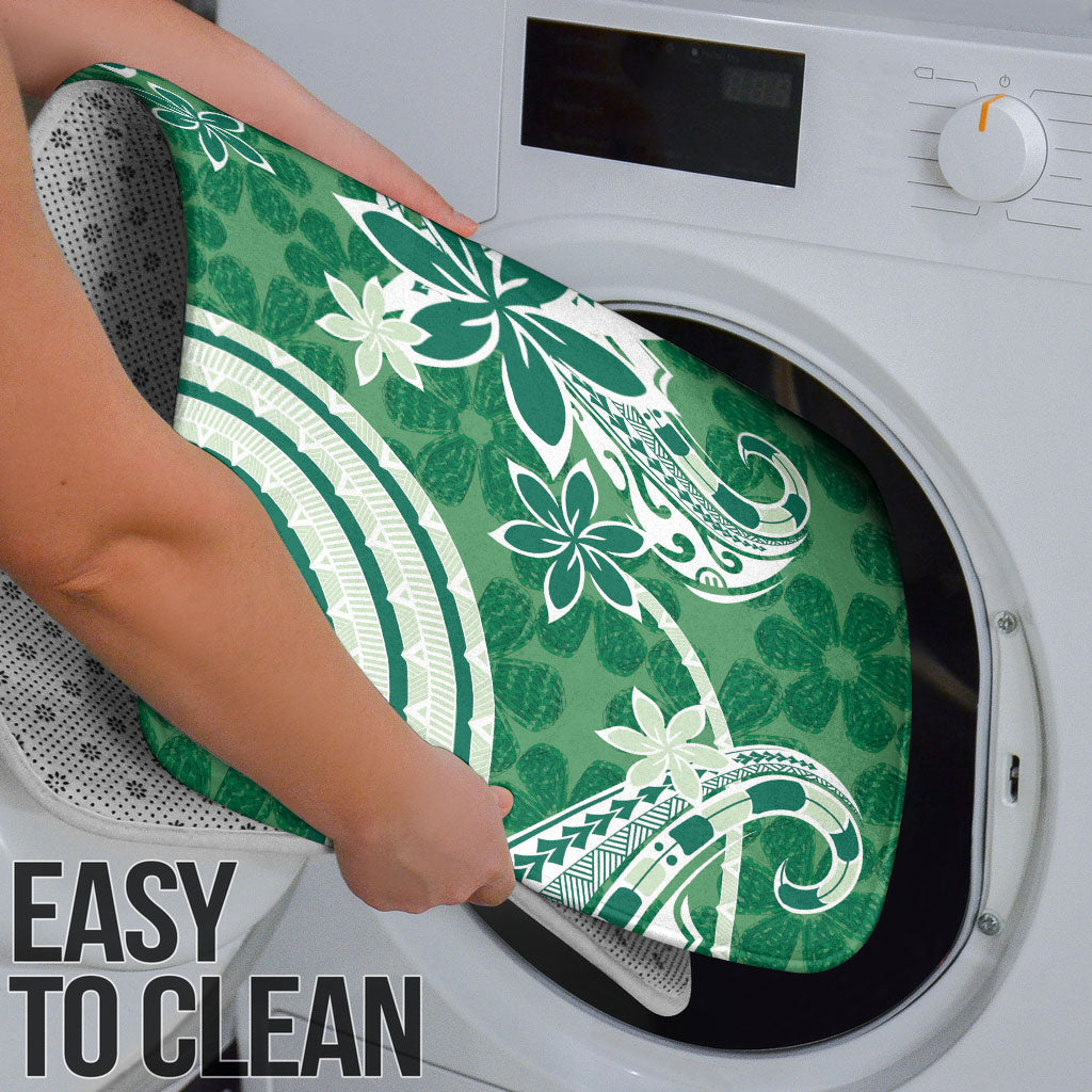 Hawaii Pupuala Plumeria Green Bathroom Set Polynesian Pattern LT01 - Polynesian Pride