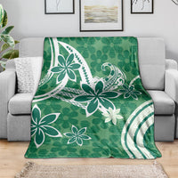 Hawaii Pupuala Plumeria Green Blanket Polynesian Pattern LT01 - Polynesian Pride