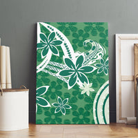 Hawaii Pupuala Plumeria Green Canvas Wall Art Polynesian Pattern LT01 - Polynesian Pride