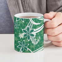 Hawaii Pupuala Plumeria Green Ceramic Mug Polynesian Pattern LT01 - Polynesian Pride