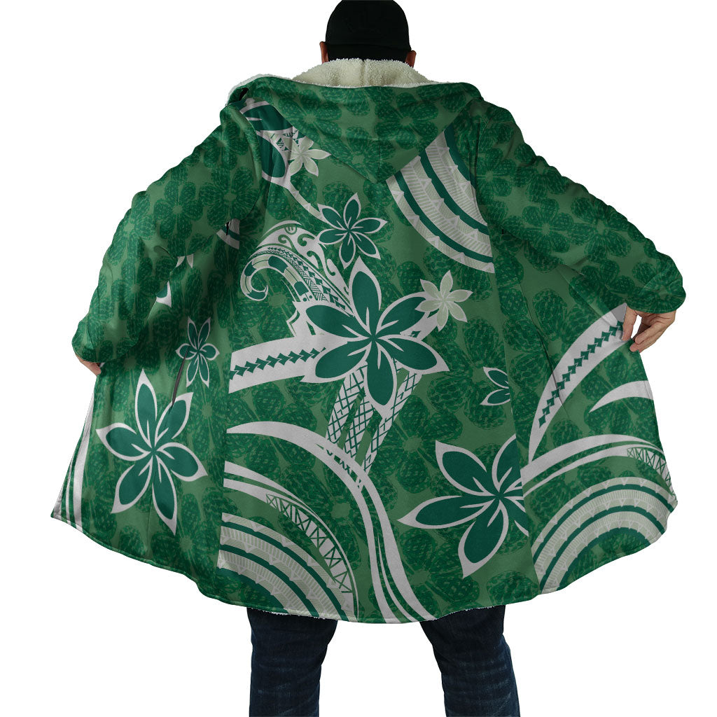 Hawaii Pupuala Plumeria Green Cloak Polynesian Pattern LT01 - Polynesian Pride