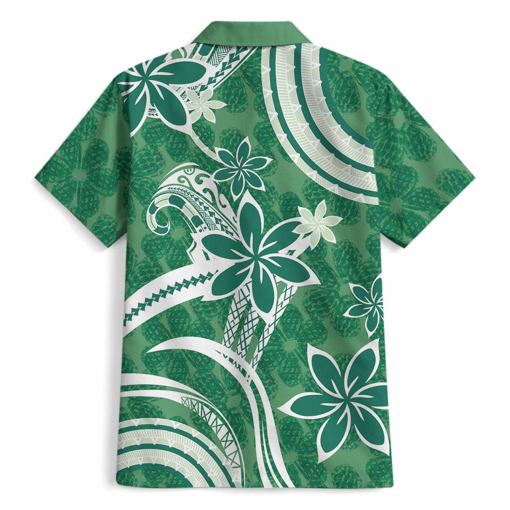 Hawaii Pupuala Plumeria Green Hawaiian Shirt Polynesian Pattern LT01 - Polynesian Pride