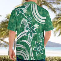 Hawaii Pupuala Plumeria Green Hawaiian Shirt Polynesian Pattern LT01 - Polynesian Pride