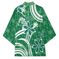 Hawaii Pupuala Plumeria Green Kimono Polynesian Pattern LT01 - Polynesian Pride