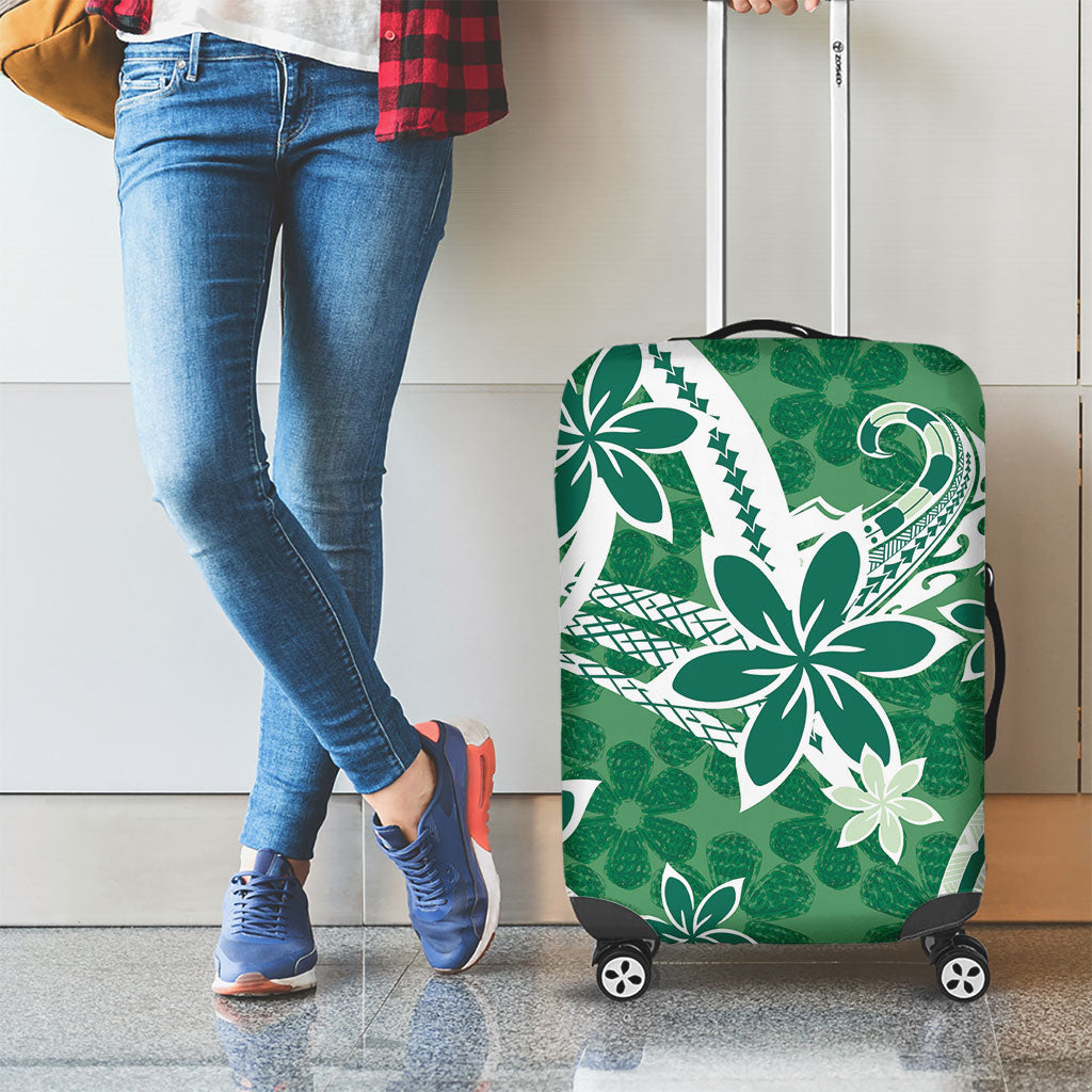 Hawaii Pupuala Plumeria Green Luggage Cover Polynesian Pattern LT01 - Polynesian Pride
