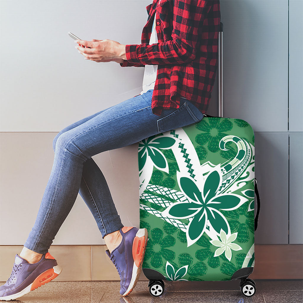Hawaii Pupuala Plumeria Green Luggage Cover Polynesian Pattern LT01 - Polynesian Pride