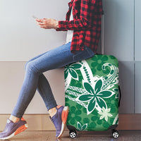 Hawaii Pupuala Plumeria Green Luggage Cover Polynesian Pattern LT01 - Polynesian Pride