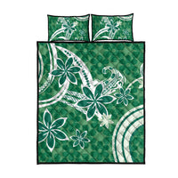 Hawaii Pupuala Plumeria Green Quilt Bed Set Polynesian Pattern LT01 - Polynesian Pride