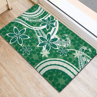 Hawaii Pupuala Plumeria Green Rubber Doormat Polynesian Pattern LT01 - Polynesian Pride